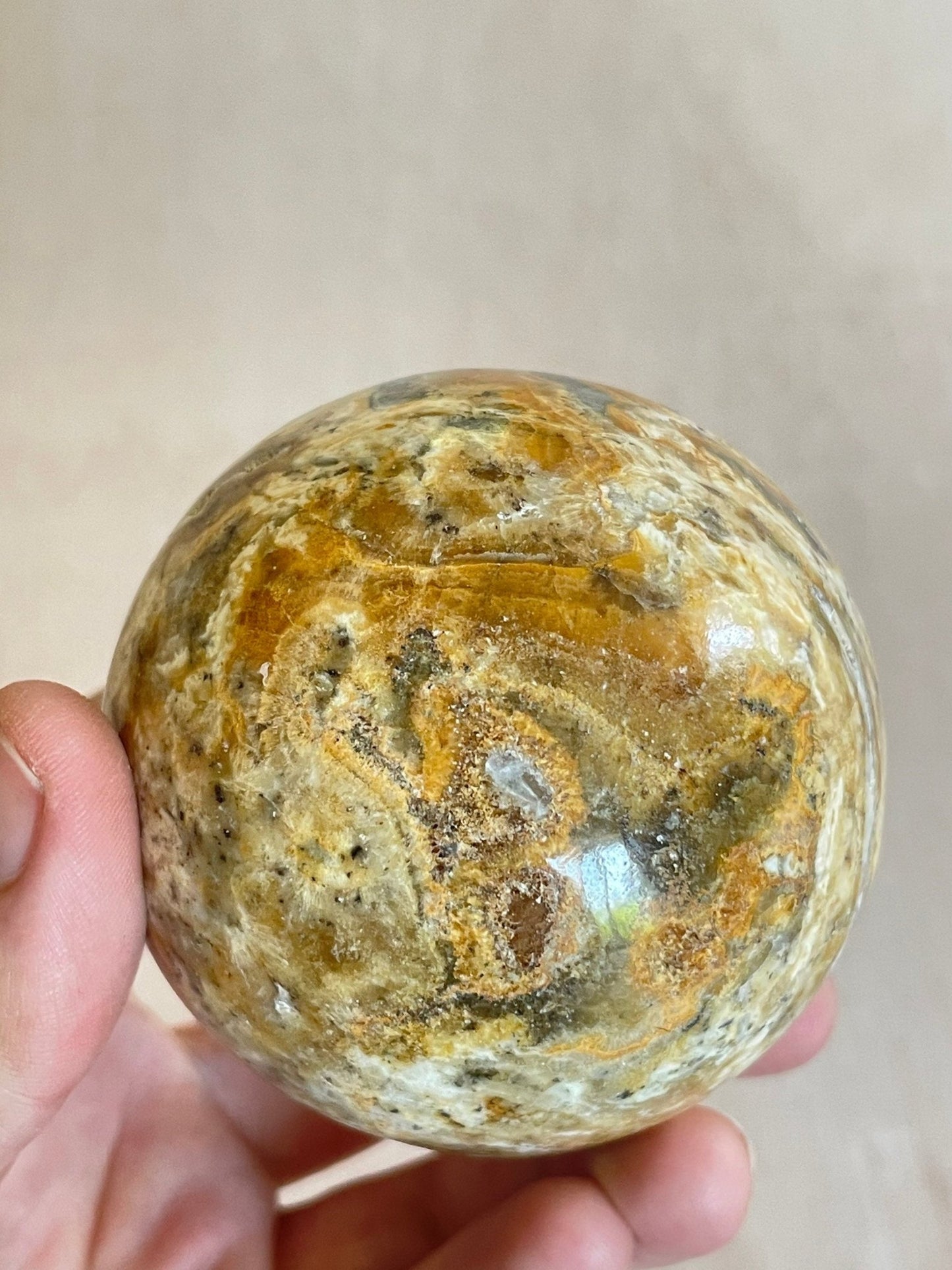 Bumblebee Jasper Sphere | Bumblebee Jasper Crystal Ball | Gemstone Crystal - earthandelm