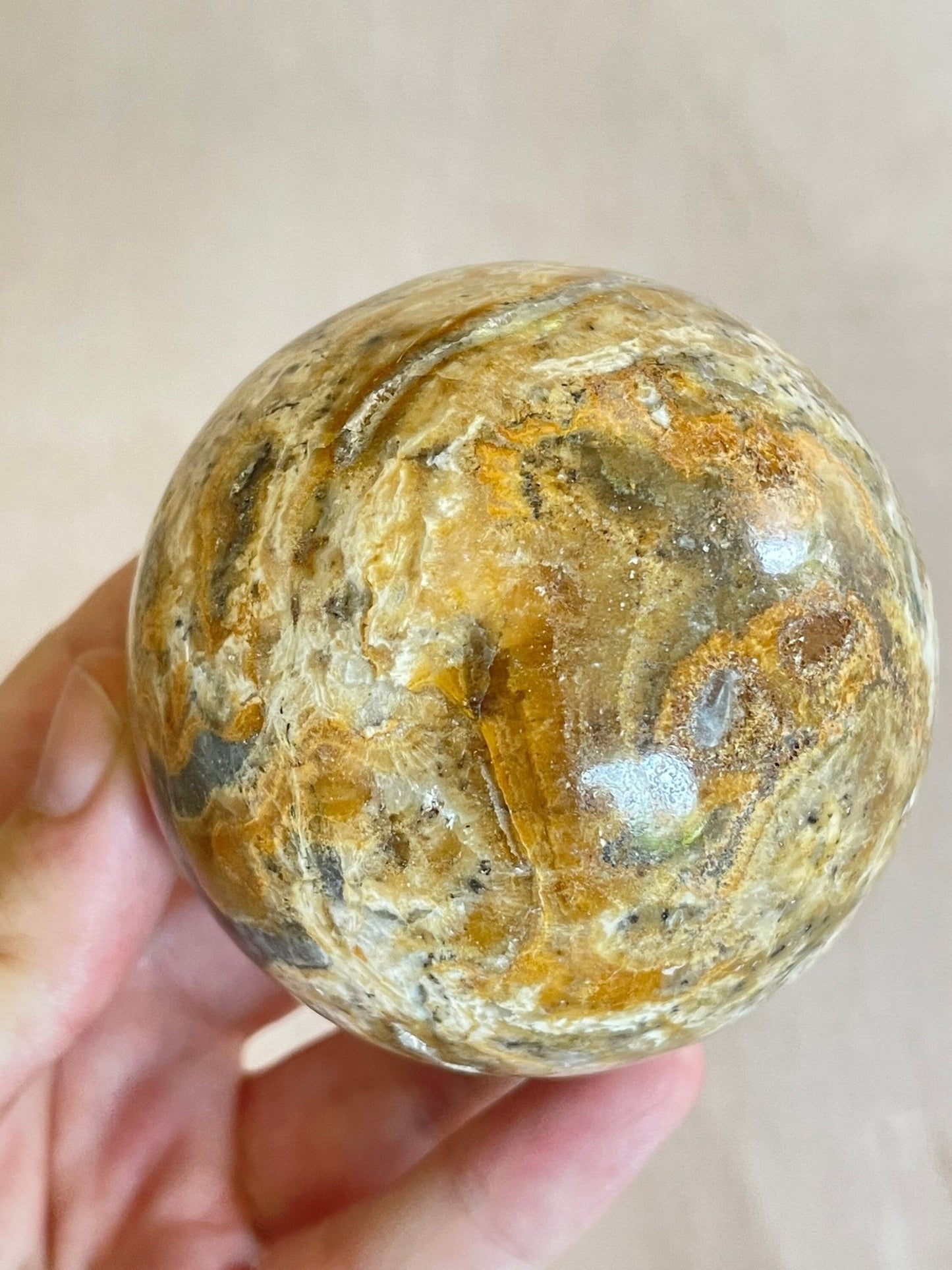 Bumblebee Jasper Sphere | Bumblebee Jasper Crystal Ball | Gemstone Crystal - earthandelm