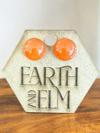 Carnelian Round Studs - earthandelm
