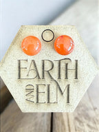 Carnelian Round Studs - earthandelm