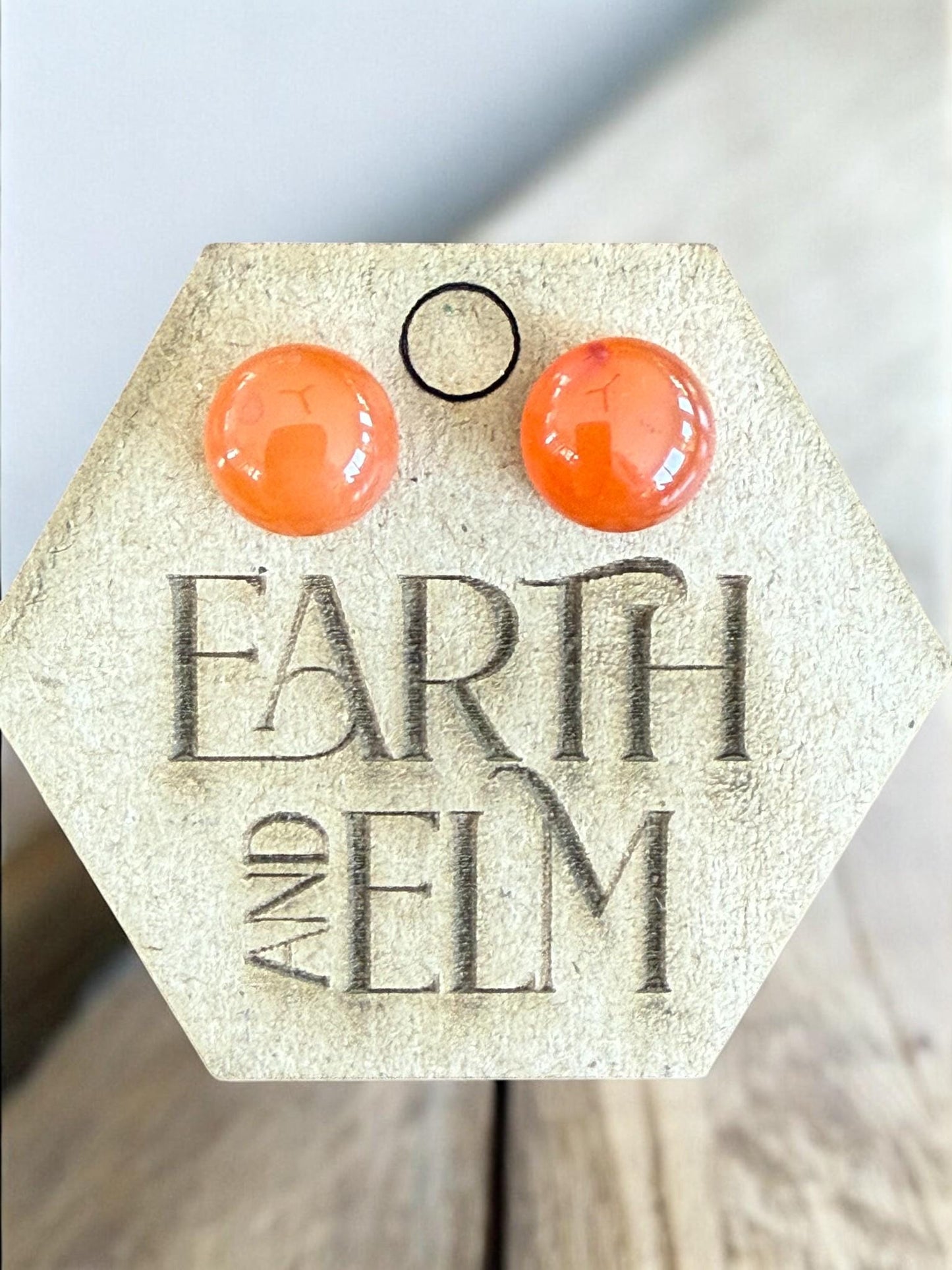 Carnelian Round Studs - earthandelm