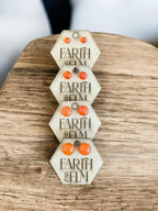 Carnelian Round Studs - earthandelm