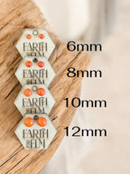 Carnelian Round Studs - earthandelm