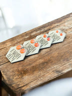 Carnelian Round Studs - earthandelm