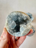 Celestite Geode Spheres | Large Celestite Raw Sphere - earthandelm