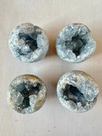 Celestite Geode Spheres | Large Celestite Raw Sphere - earthandelm