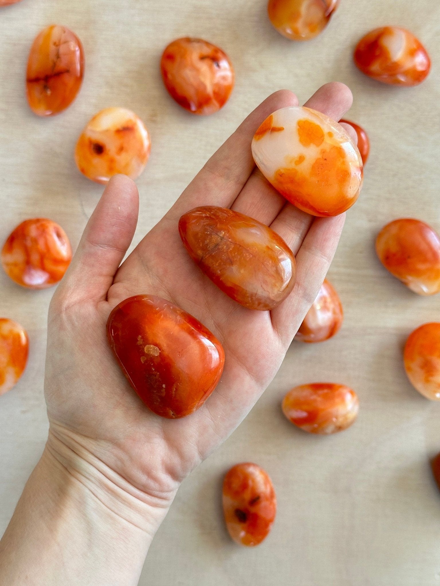 Chakra Palm Stone Set | Rainbow Gemstone - earthandelm