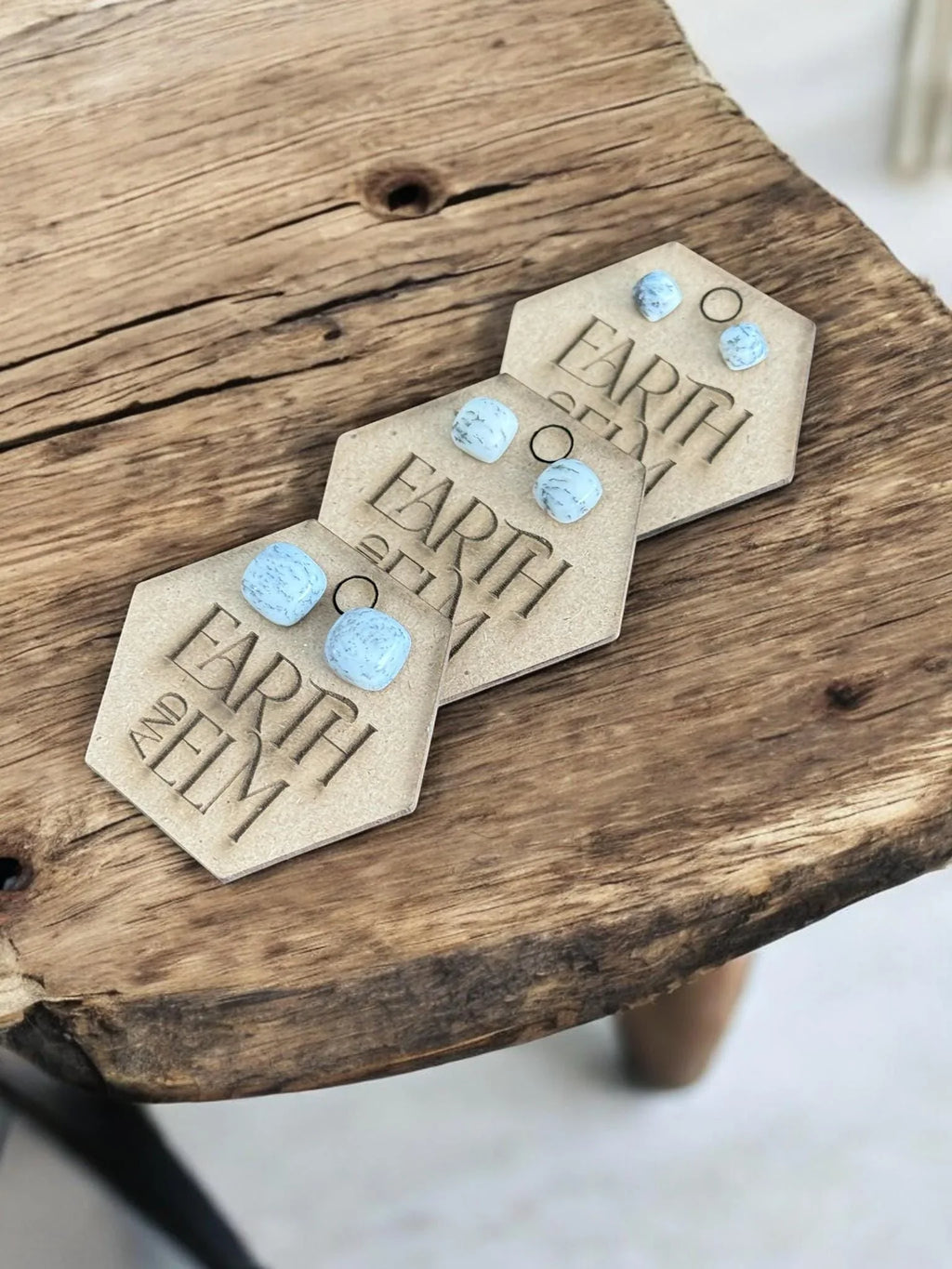 Dendrite Opal Cushion Studs - earthandelm