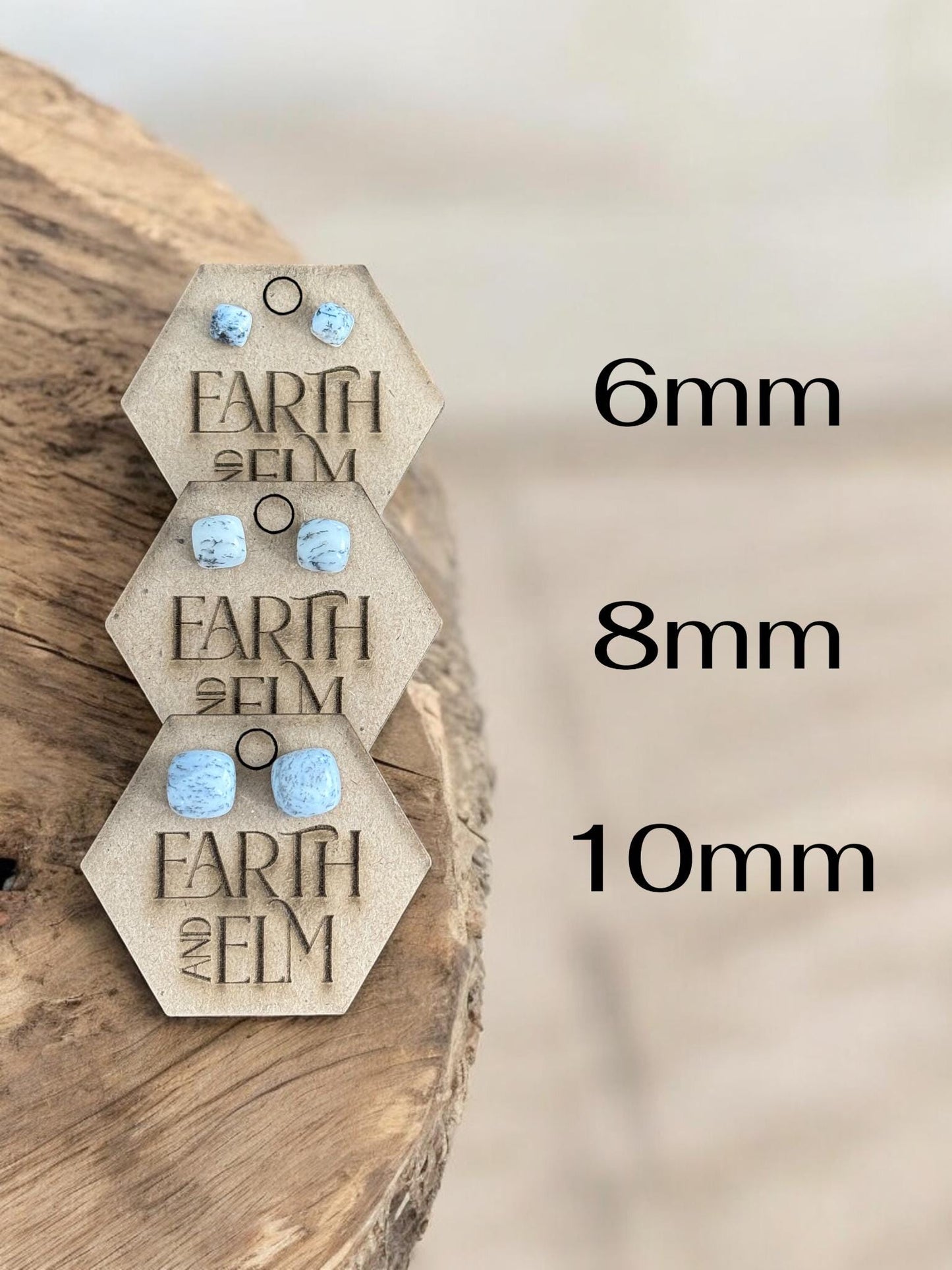 Dendrite Opal Cushion Studs - earthandelm