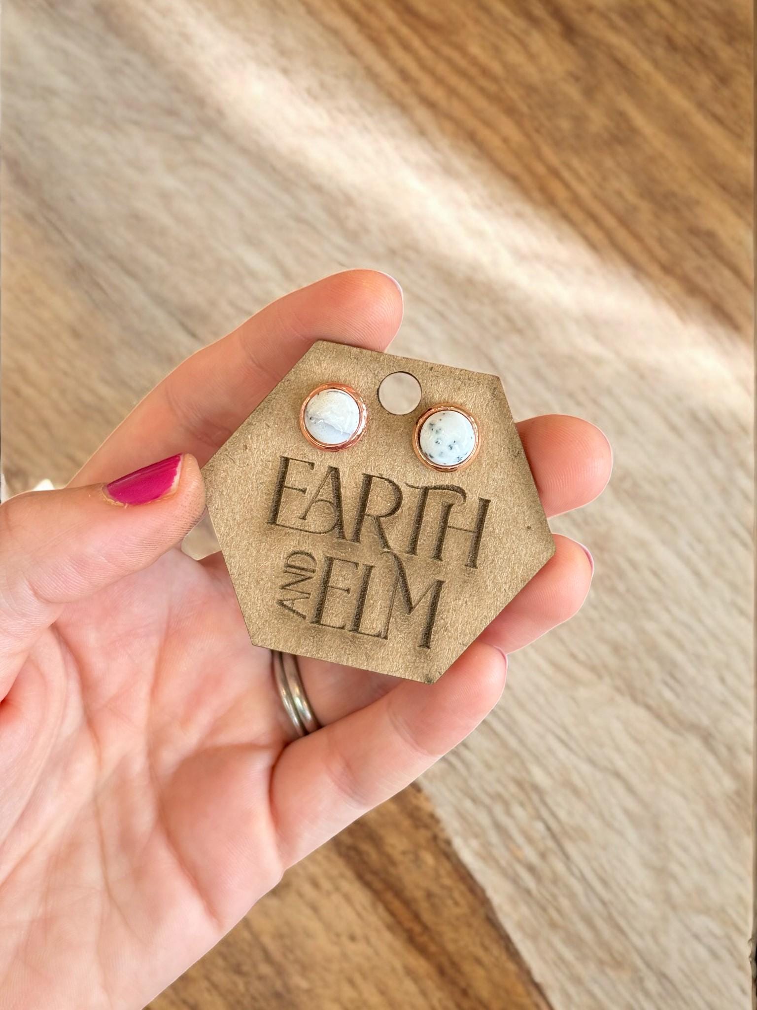 Dendrite Opal in Metal Settings - earthandelm