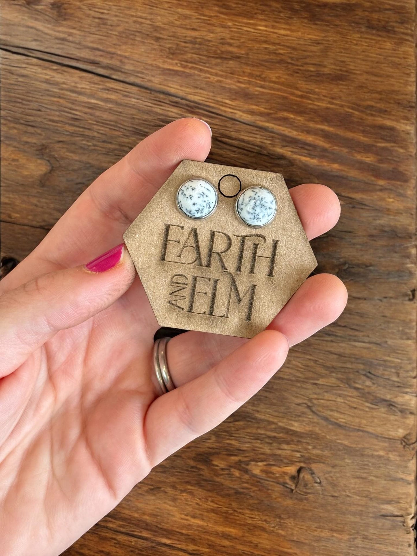 Dendrite Opal in Metal Settings - earthandelm