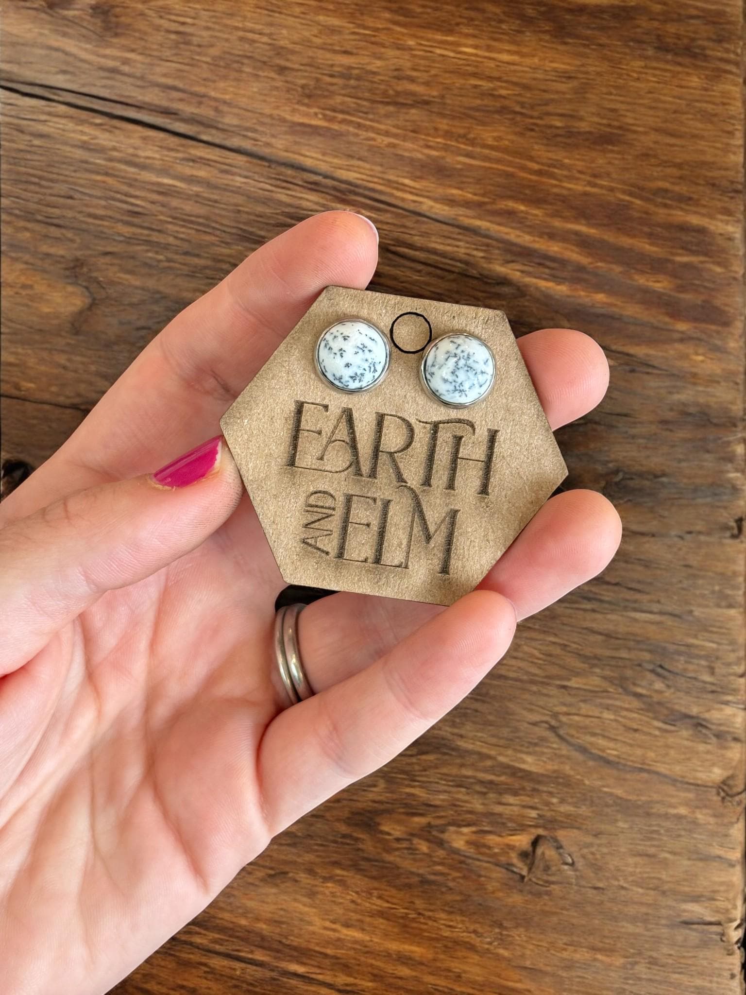 Dendrite Opal in Metal Settings - earthandelm