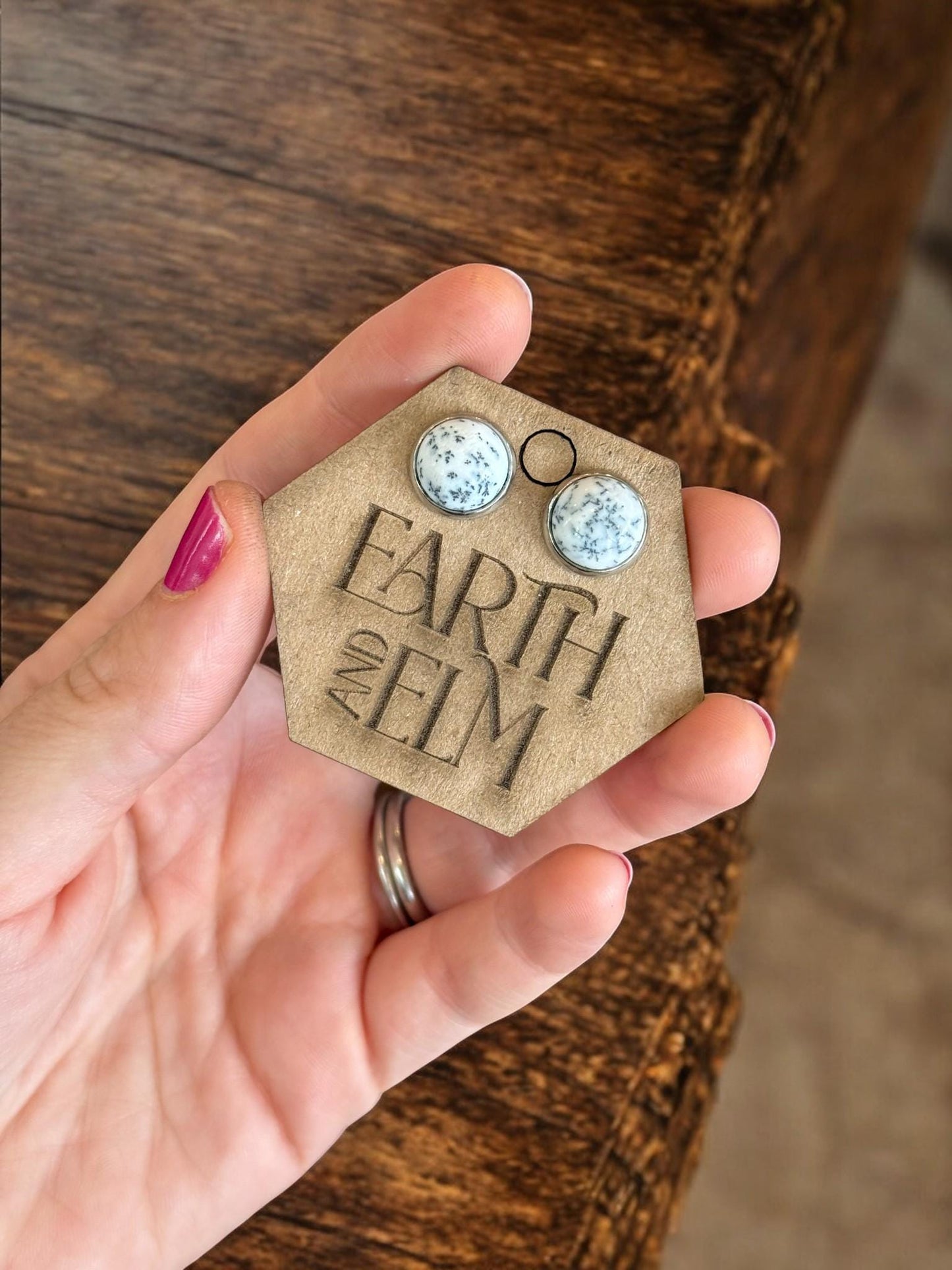 Dendrite Opal in Metal Settings - earthandelm