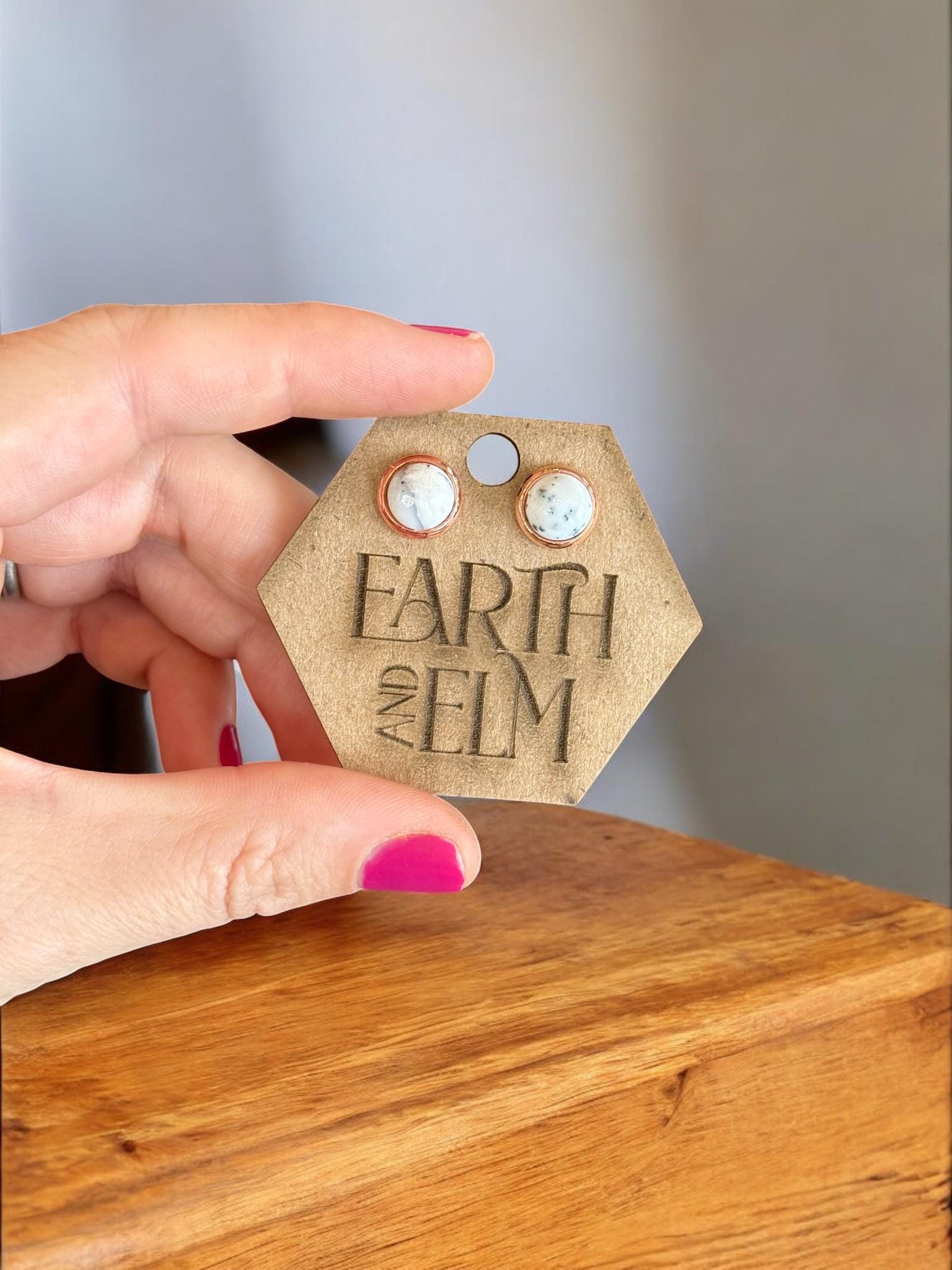 Dendrite Opal in Metal Settings - earthandelm