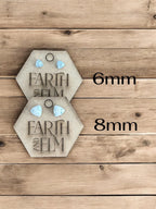 Dendrite Opal Trillion Studs - earthandelm