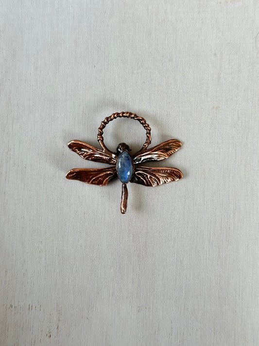 Dragonfly Moonstone Pendant - earthandelm