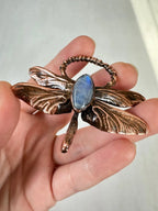 Dragonfly Moonstone Pendant - earthandelm