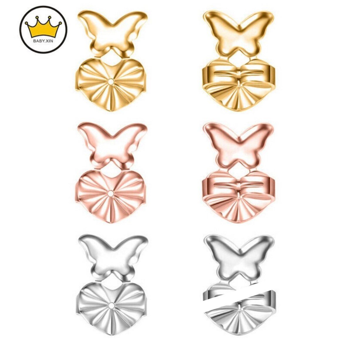 Earring Lifter Backs | Stud Earring Supportive Backings | Silver Earring Stud | Magic Earring Lifters - earthandelm