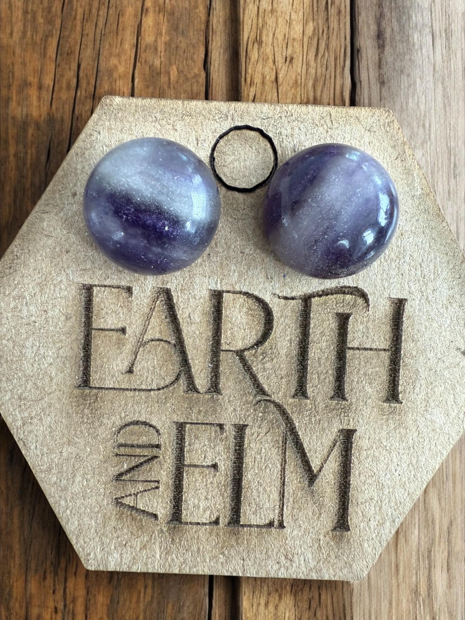 Fluorite Round Studs - earthandelm