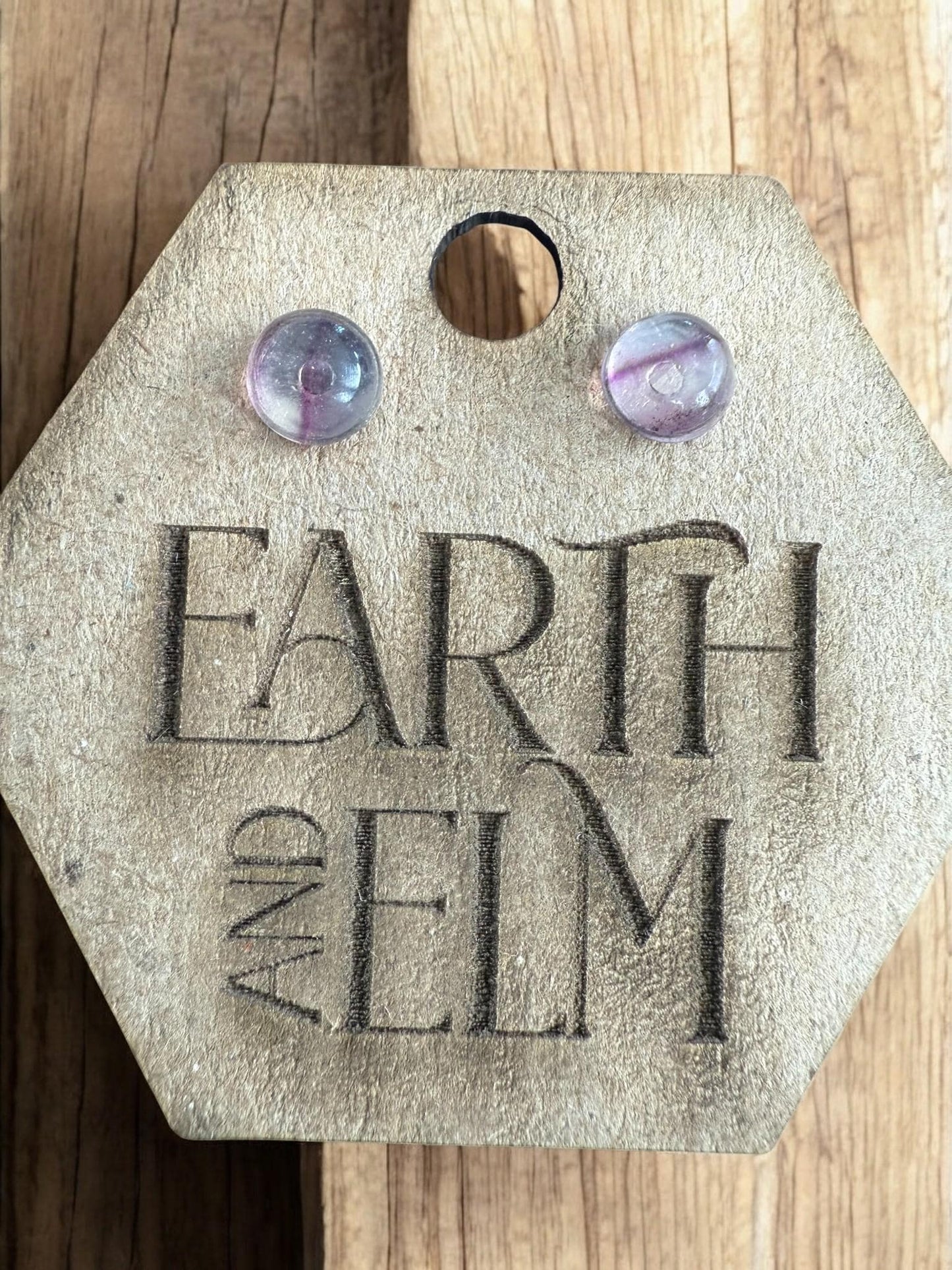 Fluorite Round Studs - earthandelm