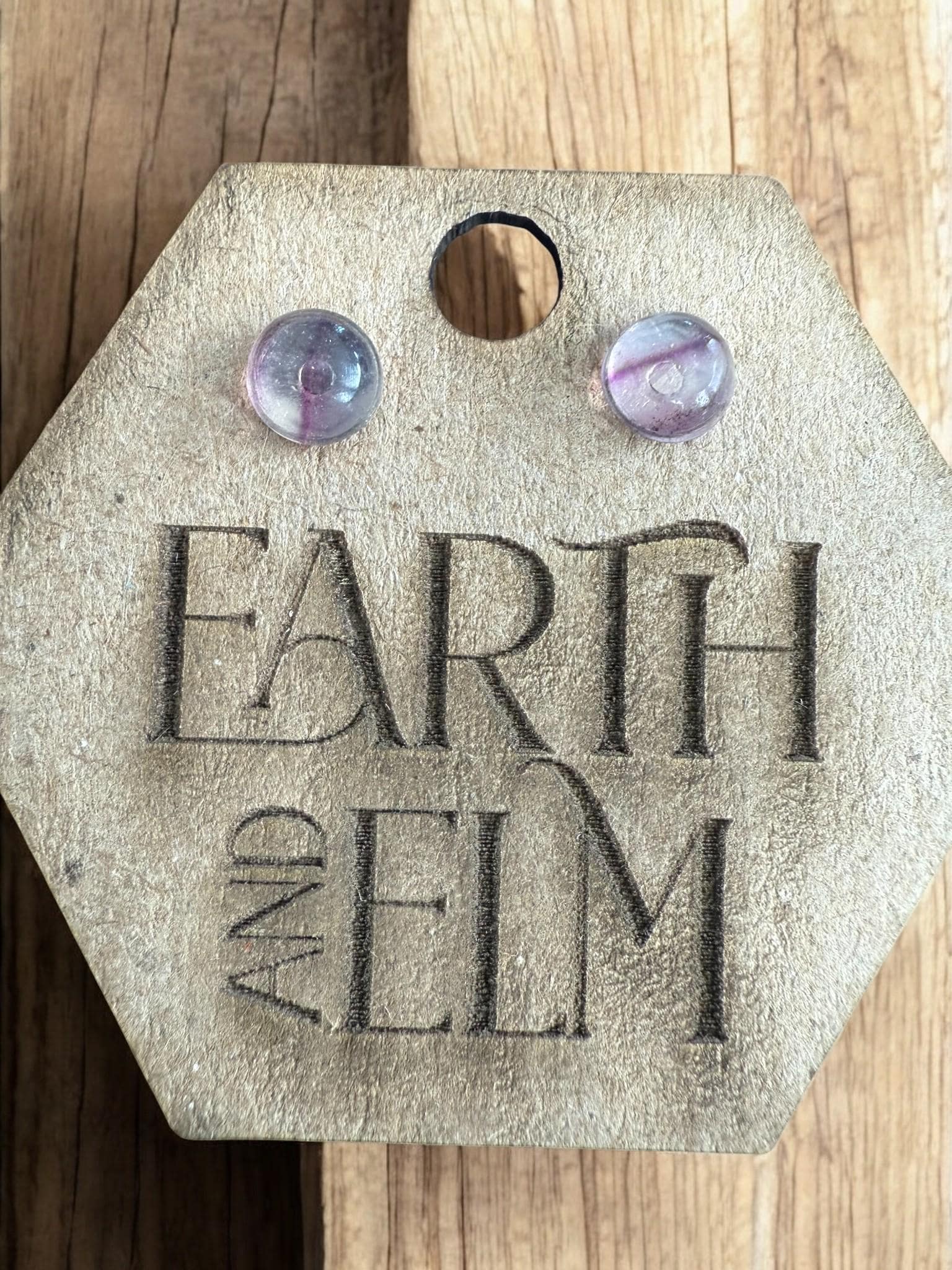Fluorite Round Studs - earthandelm