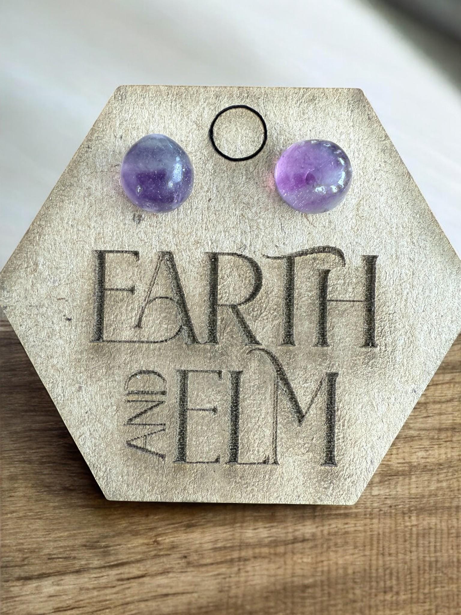 Fluorite Round Studs - earthandelm