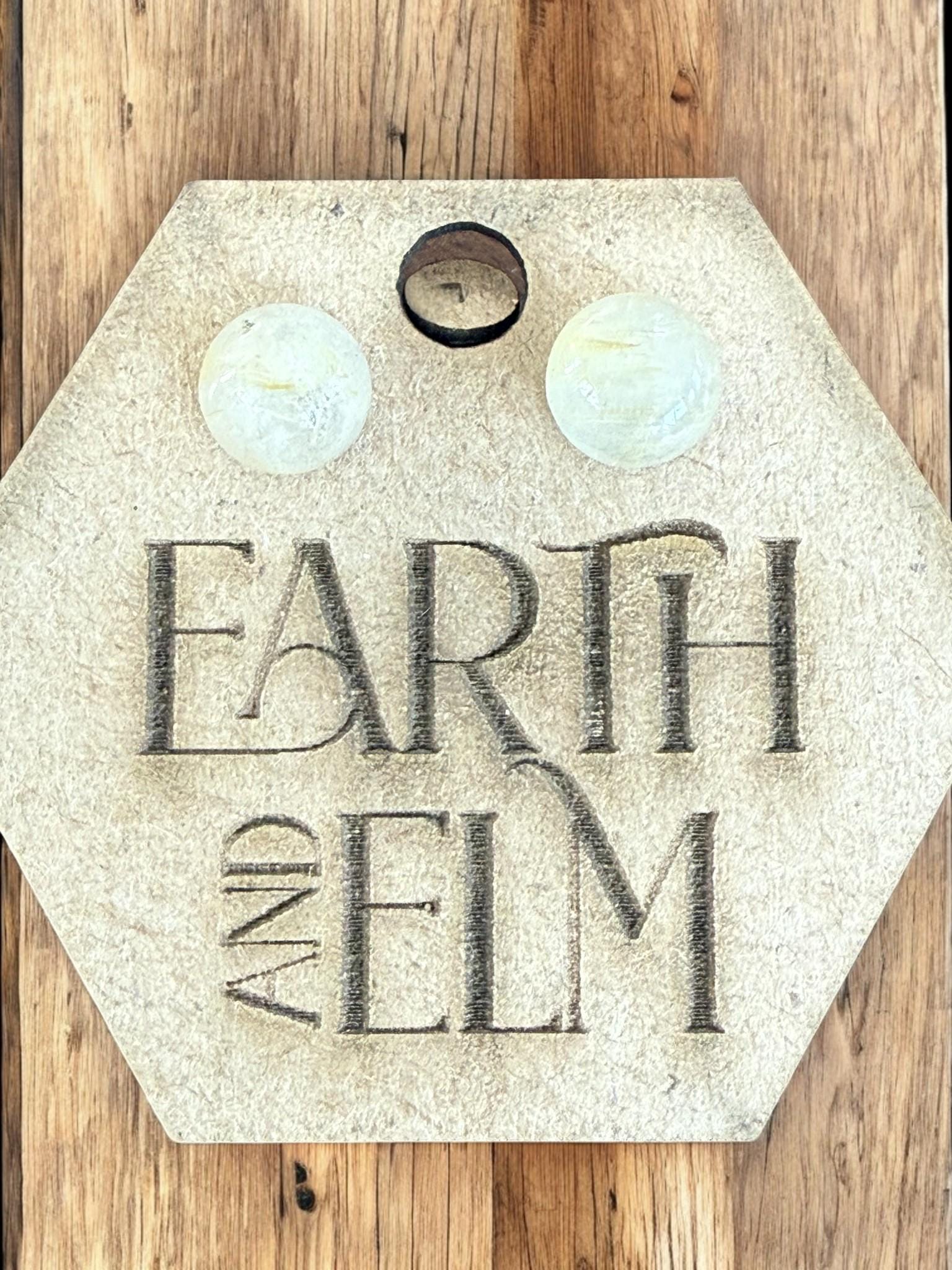 Golden Rutile Round Round Studs - earthandelm