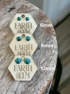 Green Aventurine Cushion Studs - earthandelm