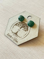 Green Aventurine Cushion Studs - earthandelm