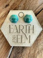 Green Aventurine Hexagon Studs - earthandelm