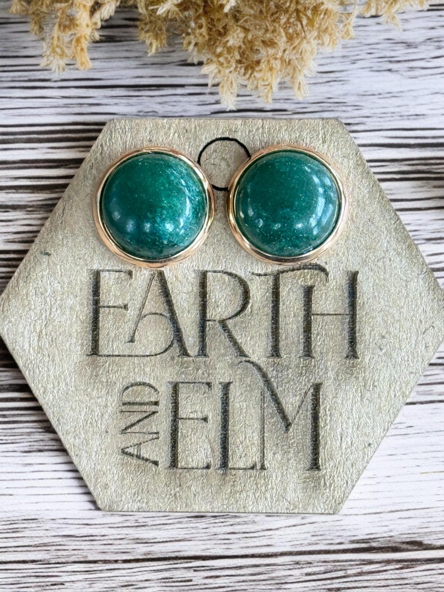 Green Aventurine in Metal Settings - earthandelm