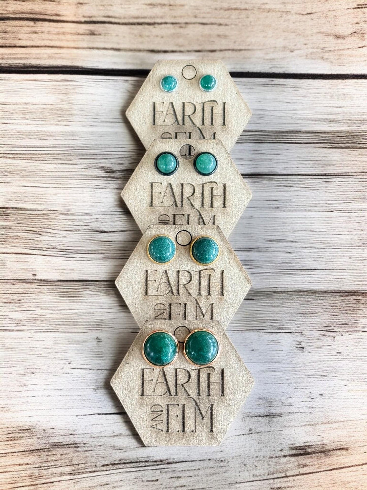 Green Aventurine in Metal Settings - earthandelm