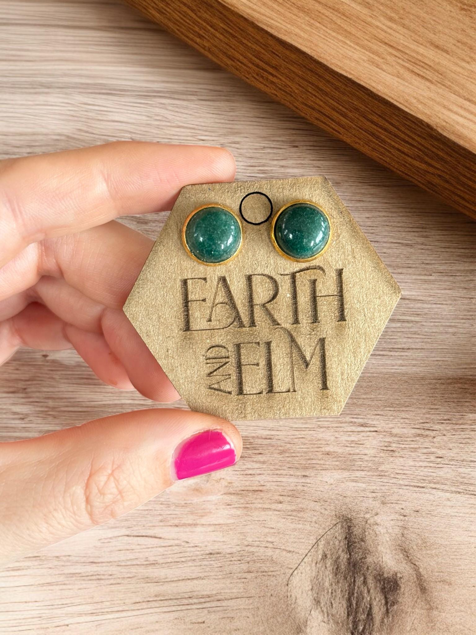 Green Aventurine in Metal Settings - earthandelm