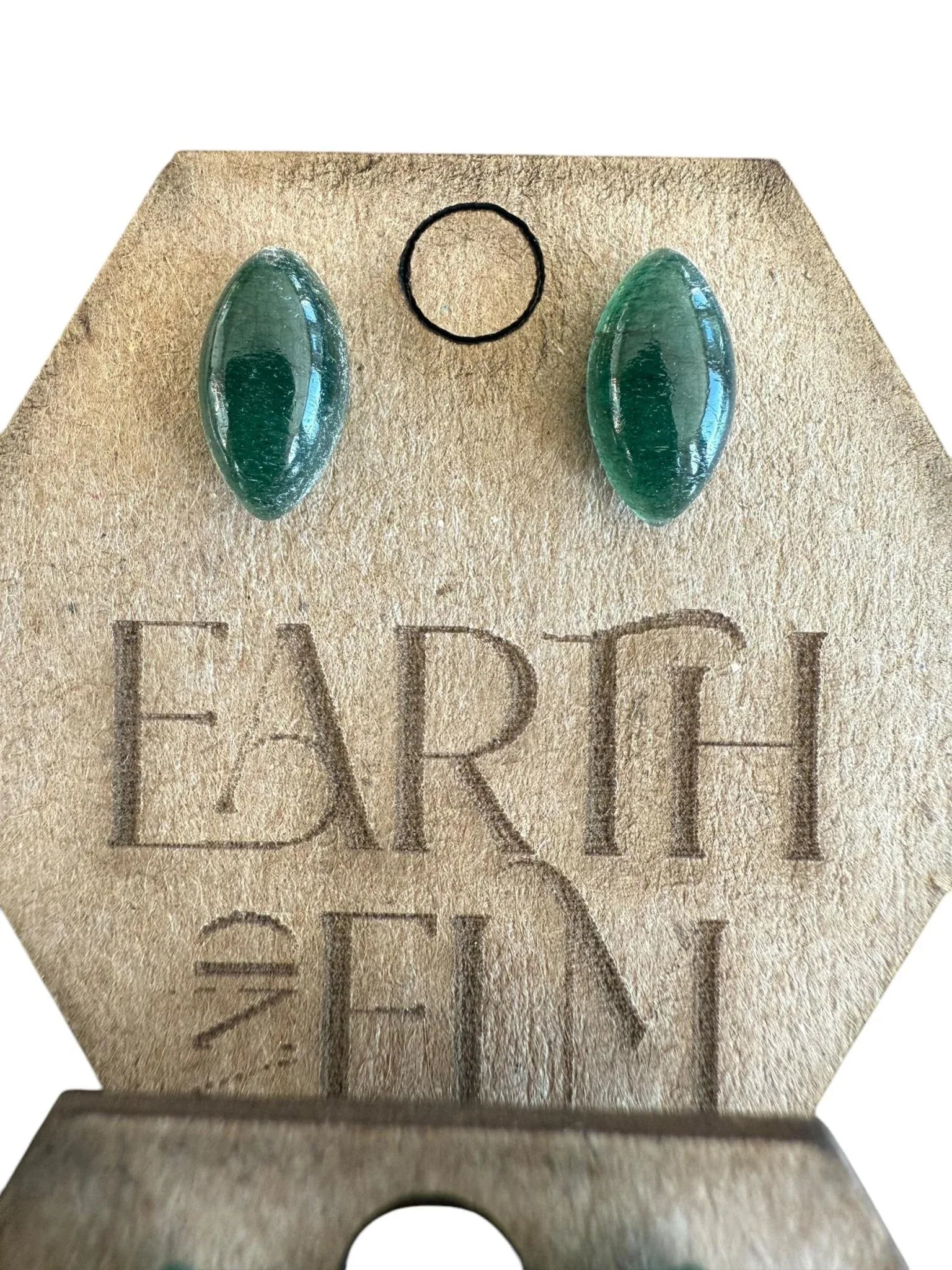 Green Aventurine Marquise Gemstone Studs - earthandelm
