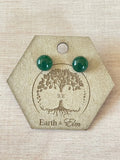 Green Aventurine Round Gemstone Studs - earthandelm
