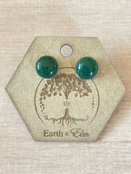 Green Aventurine Round Gemstone Studs - earthandelm