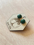 Green Aventurine Round Gemstone Studs - earthandelm
