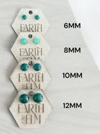 Green Aventurine Round Gemstone Studs - earthandelm