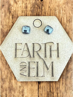 Hematite Cushion Studs - earthandelm