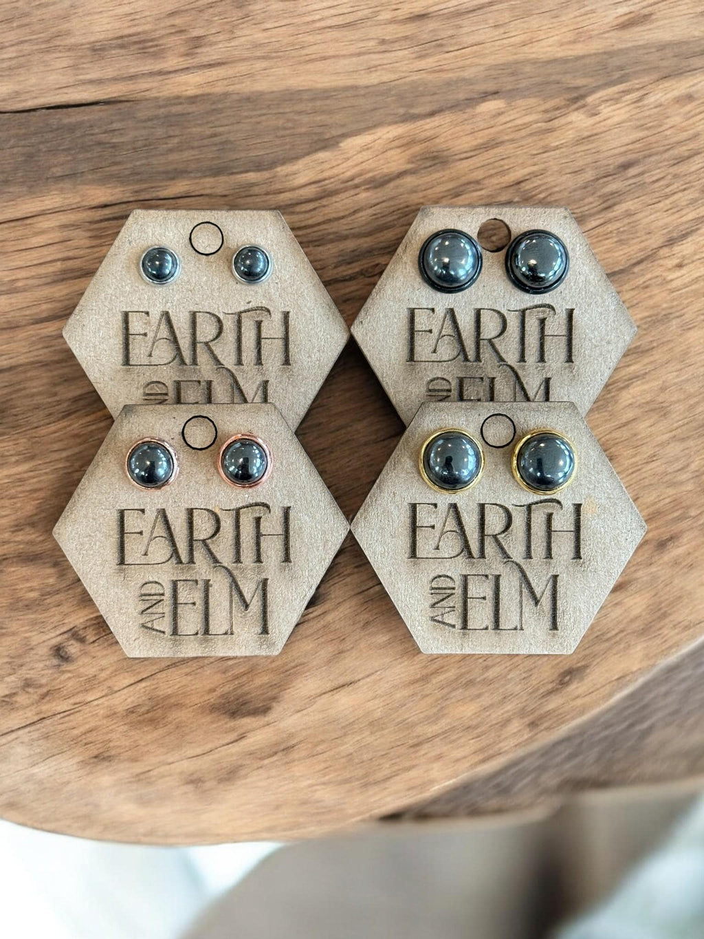 Hematite in Metal Settings - earthandelm