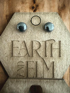 Hematite Round Gemstone Studs - earthandelm