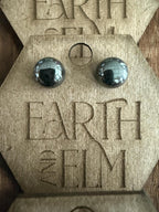 Hematite Round Gemstone Studs - earthandelm