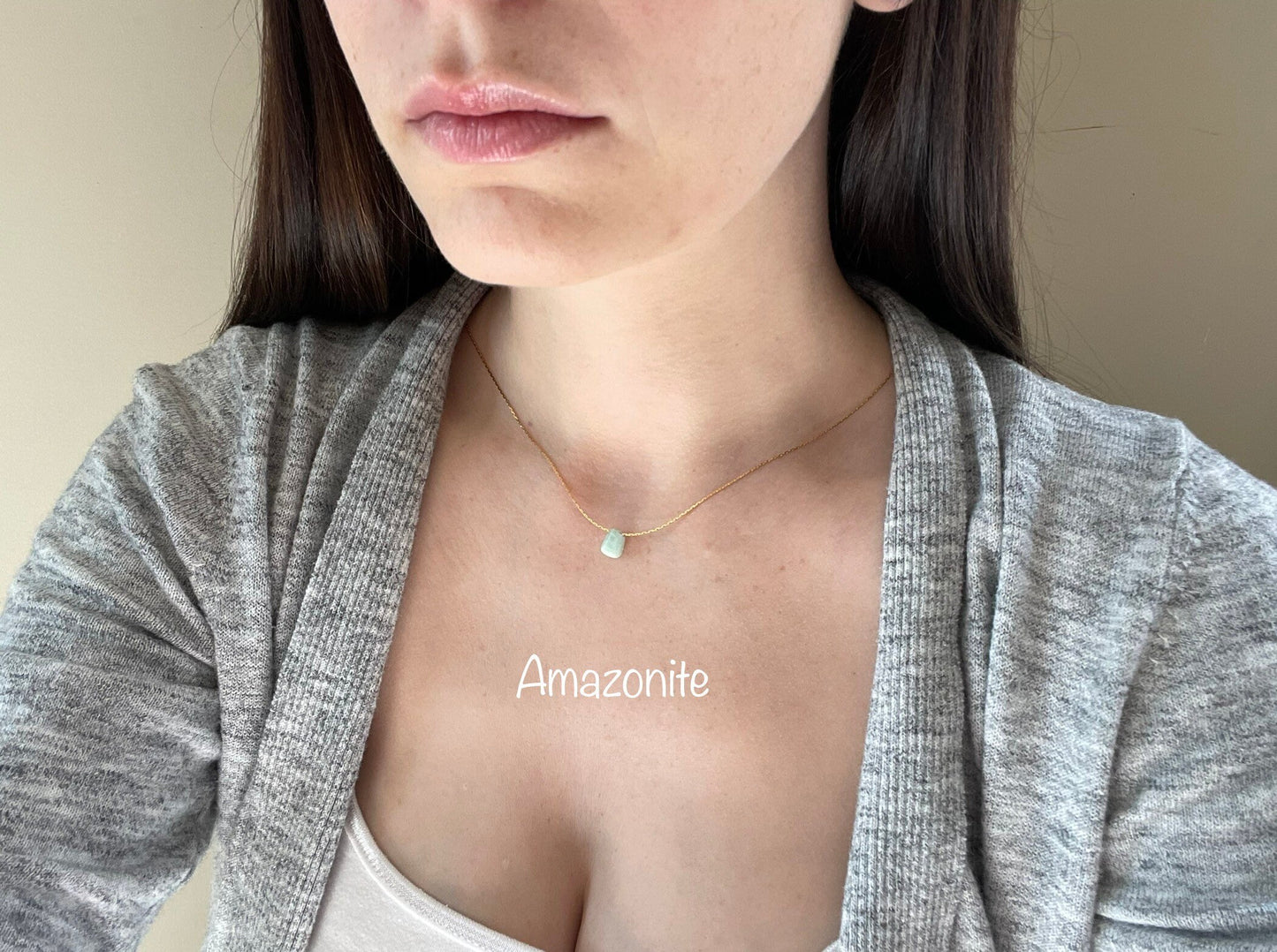 Minimalist Gold Chakra Necklaces | Dainty Gold Necklace | Gemstone Necklace | Layering Necklace | Tiny Pendant