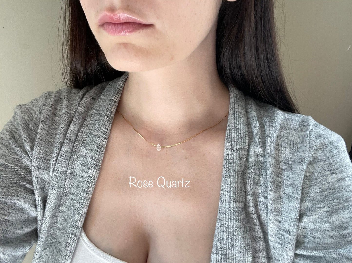Minimalist Gold Chakra Necklaces | Dainty Gold Necklace | Gemstone Necklace | Layering Necklace | Tiny Pendant