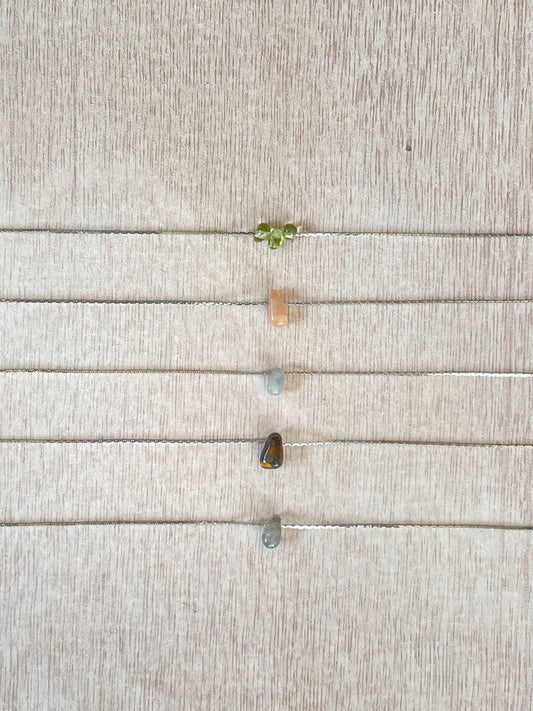 Minimalist Necklaces | Dainty Silver Necklace | Gemstone Necklace | Layering Necklace | Tiny Pendant