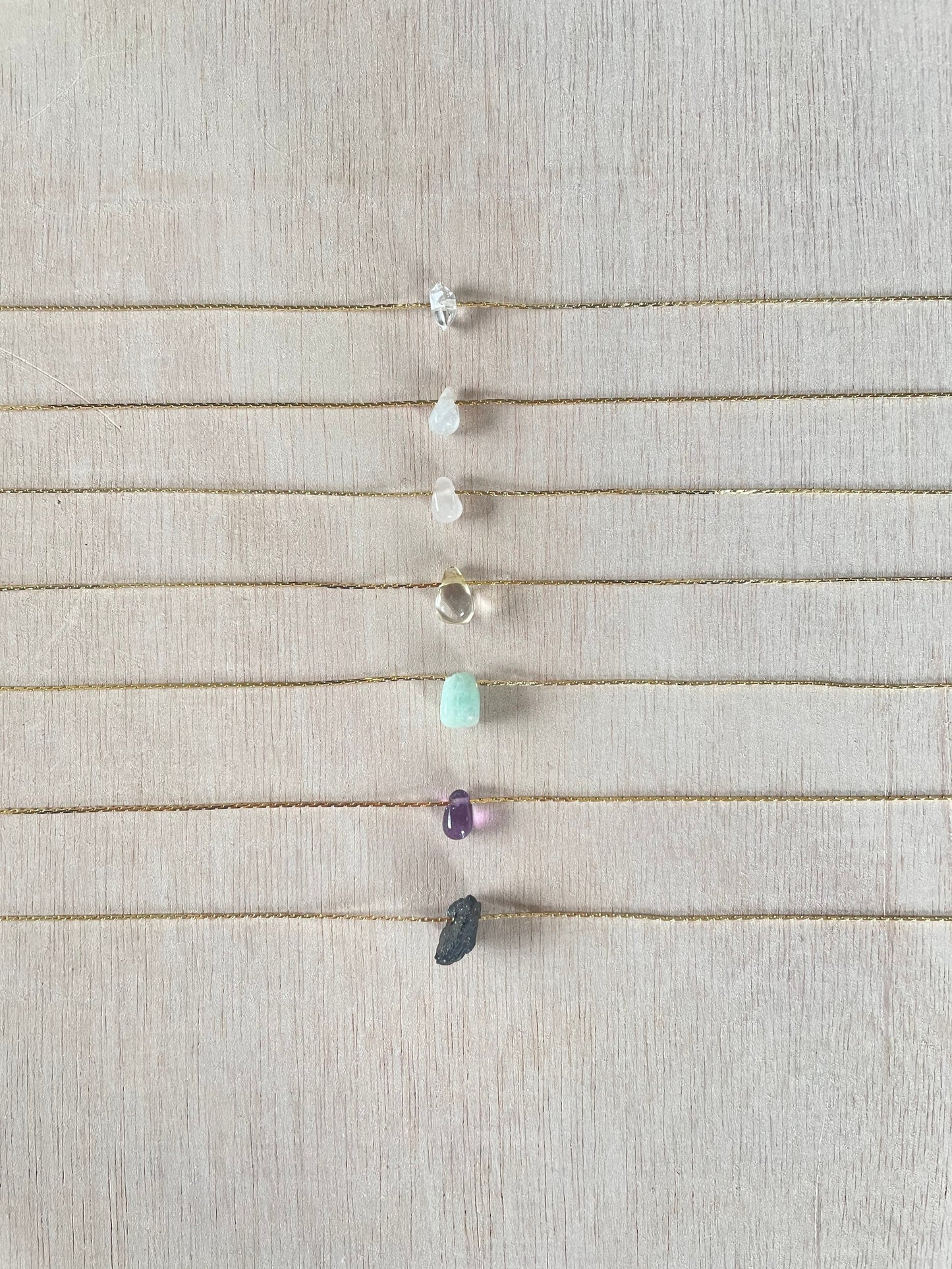 Minimalist Gold Chakra Necklaces | Dainty Gold Necklace | Gemstone Necklace | Layering Necklace | Tiny Pendant