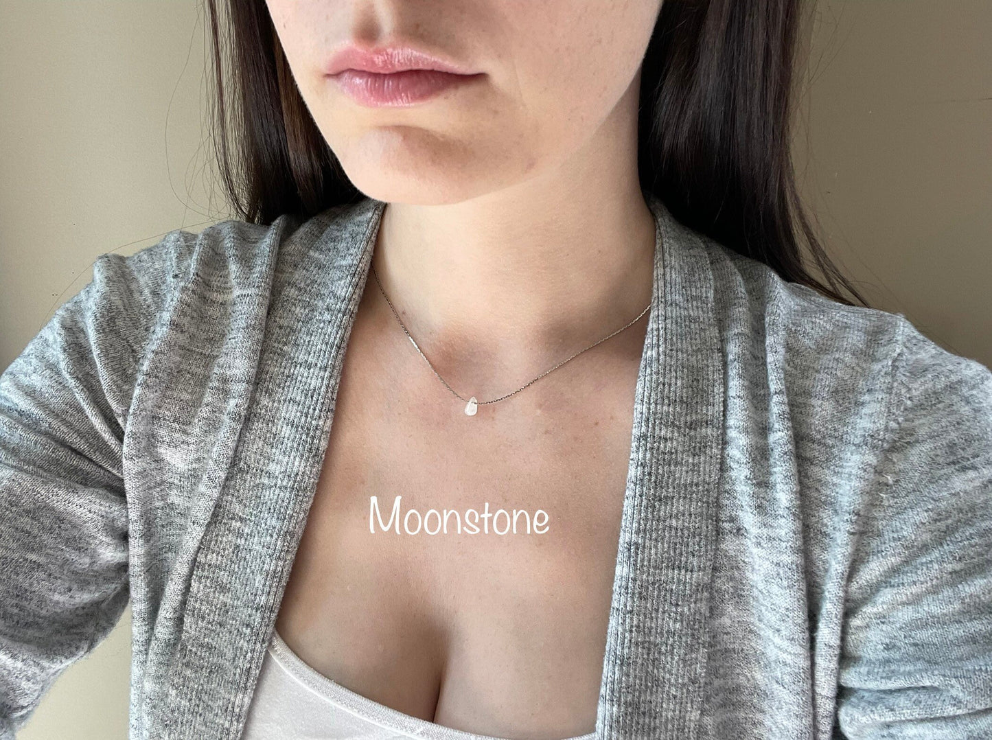 Minimalist Silver Chakra Necklaces | Dainty Silver Necklace | Gemstone Necklace | Layering Necklace | Tiny Pendant