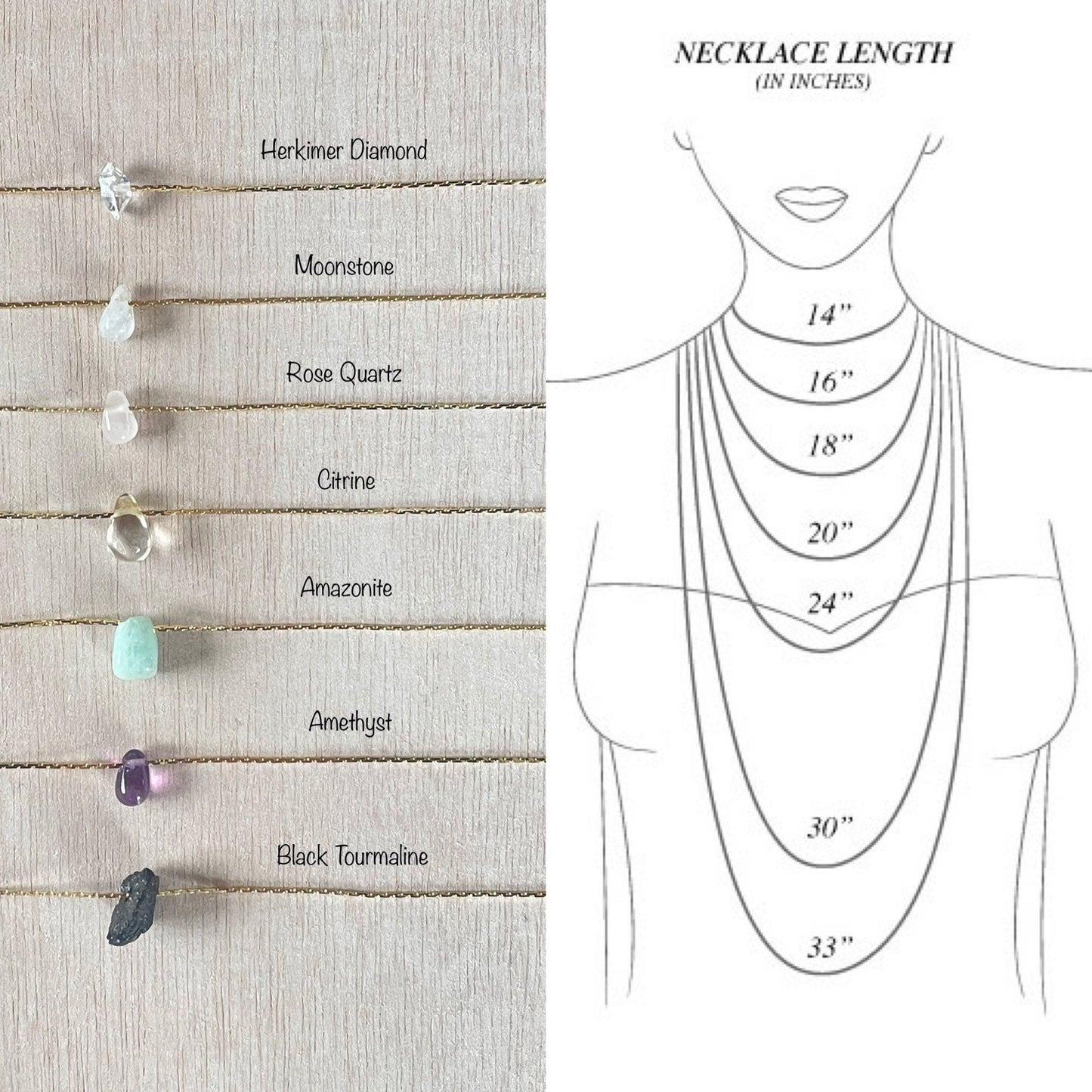 Minimalist Gold Chakra Necklaces | Dainty Gold Necklace | Gemstone Necklace | Layering Necklace | Tiny Pendant