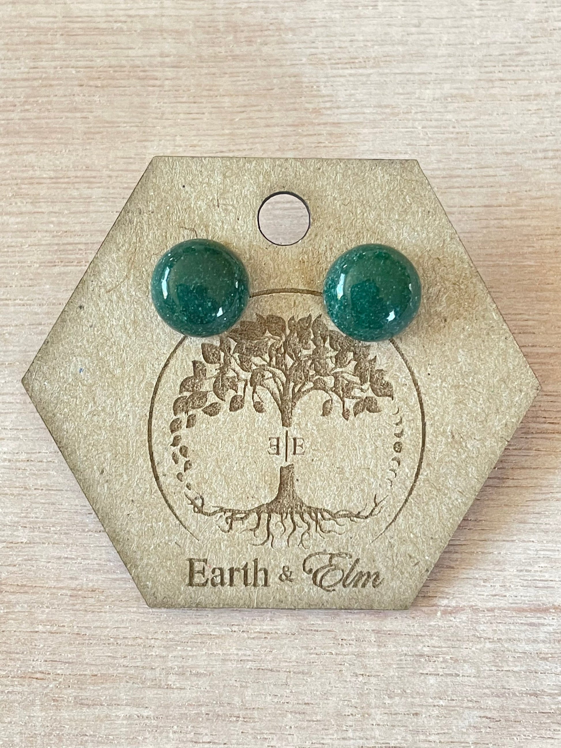 Green Aventurine Studs