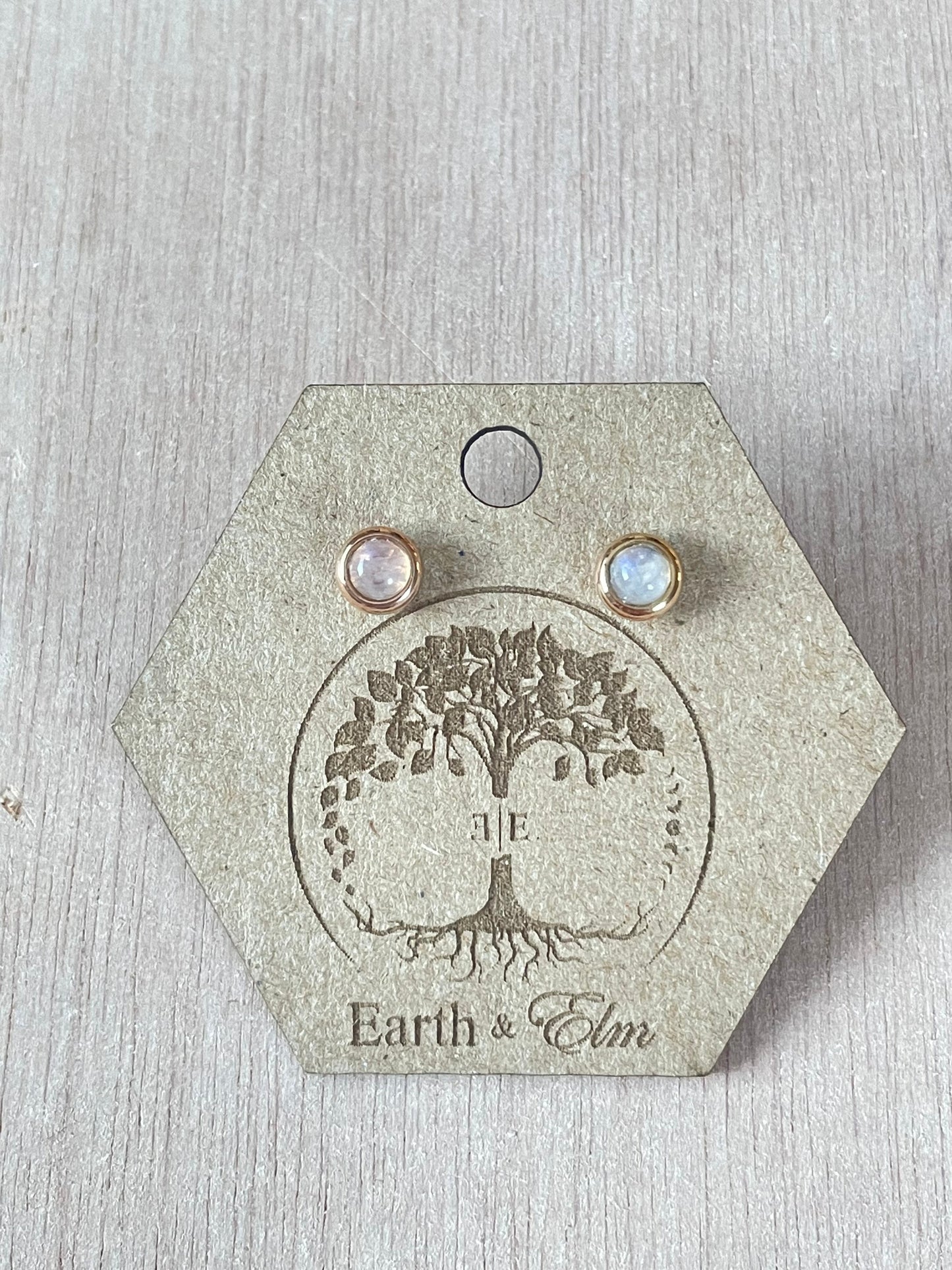 4mm Moonstone Stud Earrings | Tiny Studs | Micro Earrings | 3rd Hole | XXS